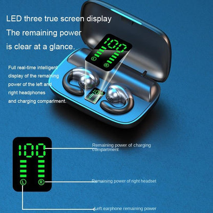 Wireless Bone Conduction Earphones with Noise Reduction - White