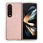Skyline Series Nano Electroplating Pu Case for Samsung Galaxy z Fold 4 - Pink Gold