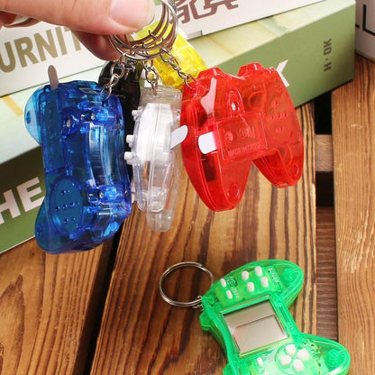 Portable Tetris Game Console Keychain - Nostalgic Puzzle Toy - Blue