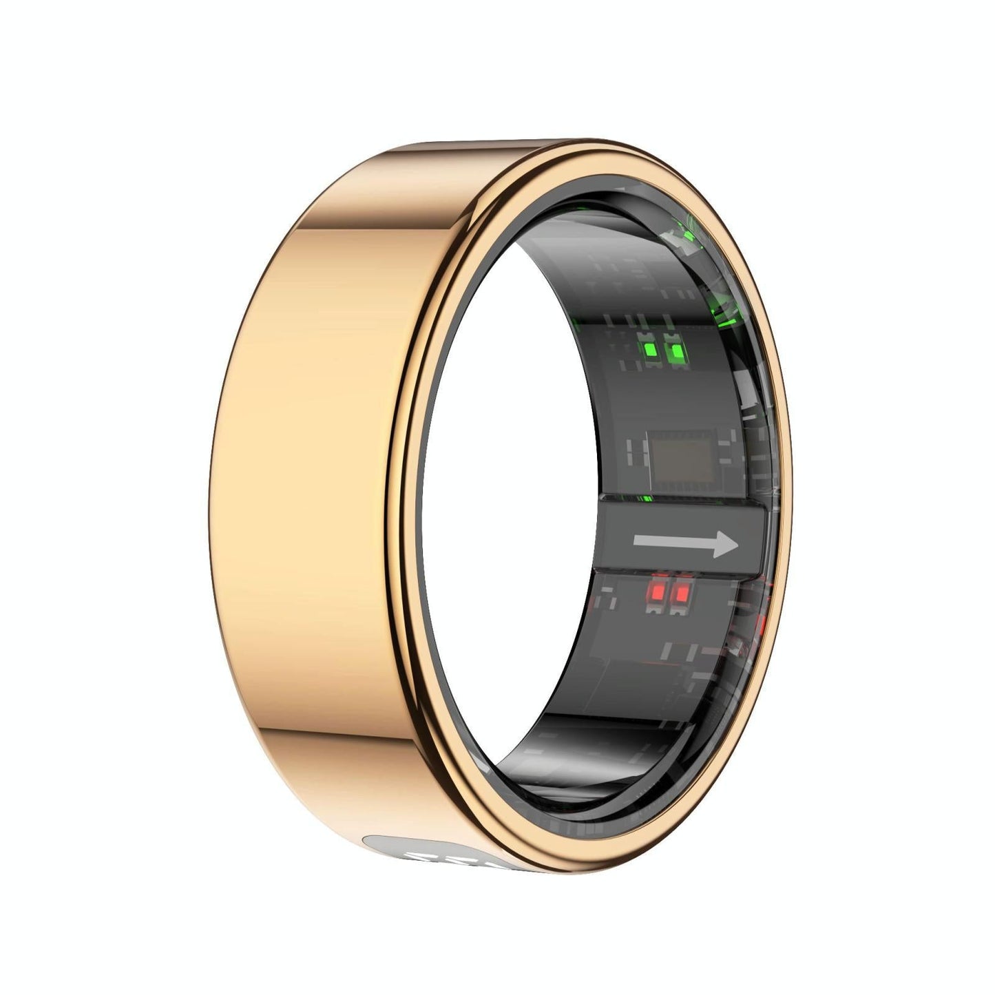 Smart Ring Heart Rate Blood Oxygen Sleep Sports Size 10 - Silver