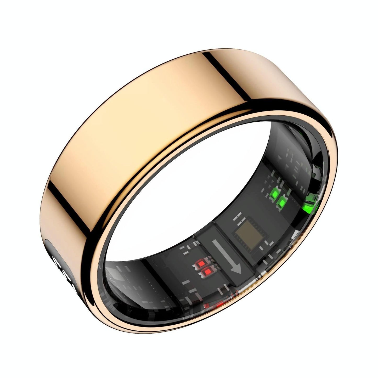 Smart Ring Heart Rate Blood Oxygen Sleep Sports Size 10 - Silver