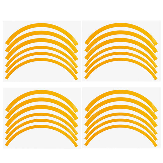 Blue Wheel Hub Sticker Set for Scooter / Bike / Electric Vehicle 2 Pcs - Yellow