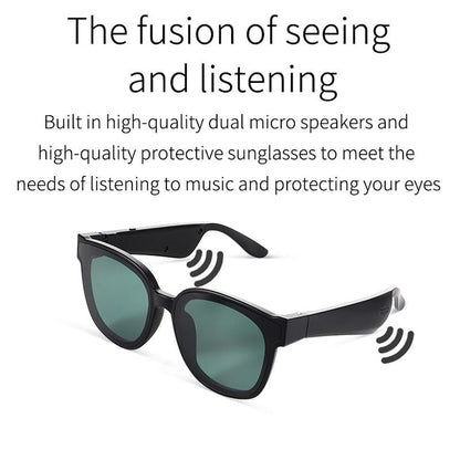 Smart Audio Sunglasses with Bluetooth Earphone - A13 - Dark Green