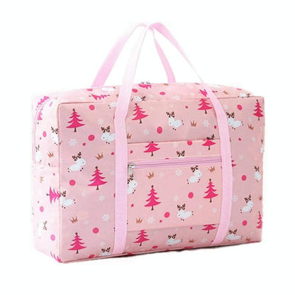 Waterproof Foldable Travel Bag - Compact & Durable - Navy Blue Rainbow