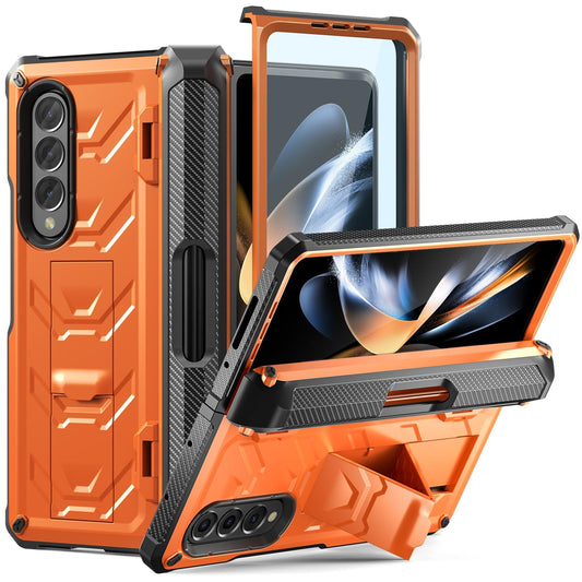 Foldable Shockproof Phone Case for Samsung Galaxy z Fold 4 / 5g - Orange