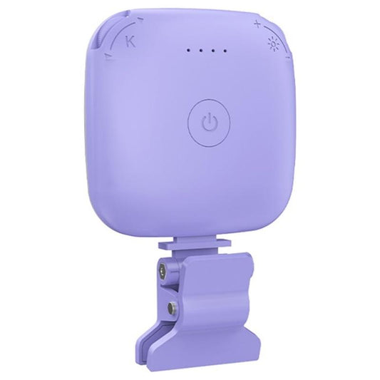 Portable Mini Clip-On Led Fill Light For Video Conferencing And Live Streaming - Purple