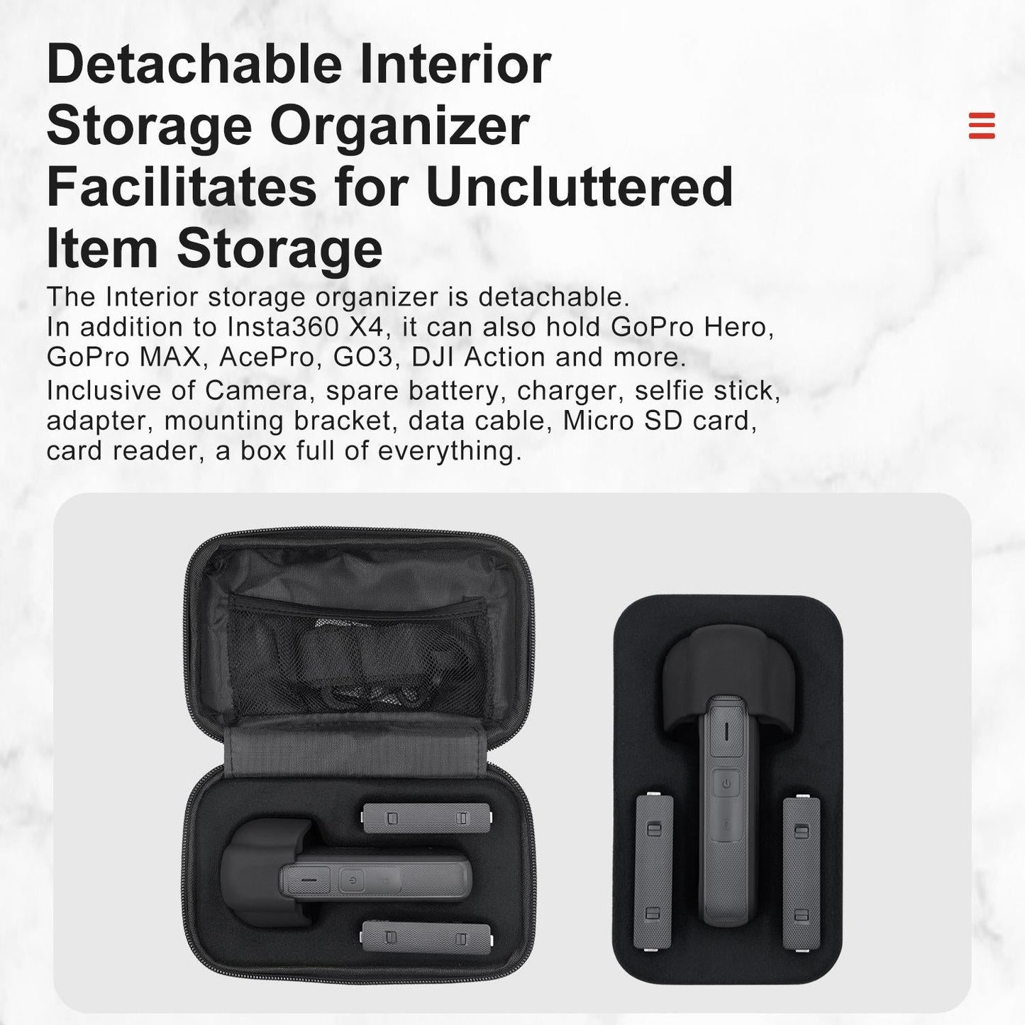 Hard Shell Storage Bag For Insta360 X4 Camera