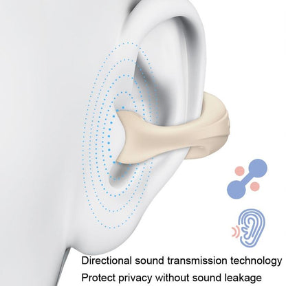 Mini Bone Conduction Bluetooth Earphone for Running and Sports - White