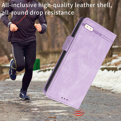 For Samsung Galaxy Z Fold4 5G Leather Flip Case With Magnetic Clasp - Purple