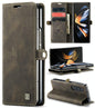 Vintage Rfid Leather Phone Case for Samsung Galaxy z Fold 4 - Coffee