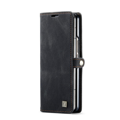 Vintage Rfid Leather Phone Case for Samsung Galaxy z Fold 4 - Coffee