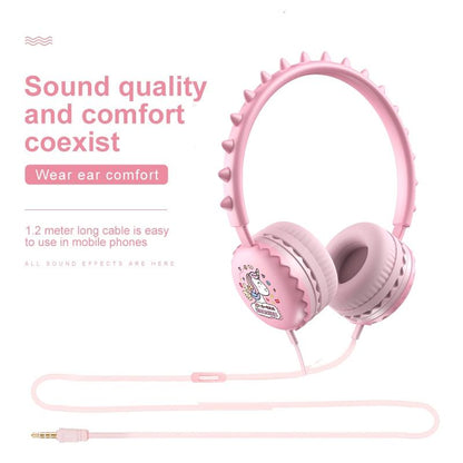 Cartoon Stereo Headphones With Mic Y19 - Cute Bear