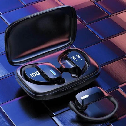Wireless Noise-cancelling Bluetooth Earbuds with Dual Battery Display - T16 Blue