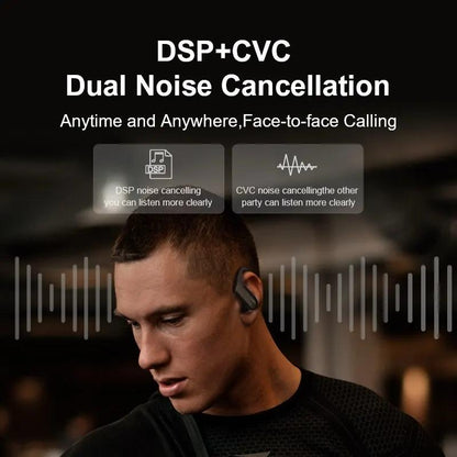 Wireless Noise-cancelling Bluetooth Earbuds with Dual Battery Display - T16 Blue