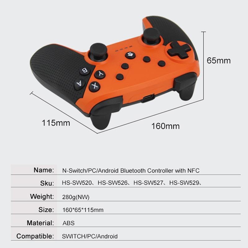 Universal 3-in-1 Gamepad for Switch Pc and Android - Black