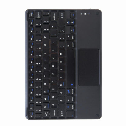 Bluetooth Keyboard Leather Case For Ipad 9.7 2018 / 2017 With Three-Fold Holder - Purple