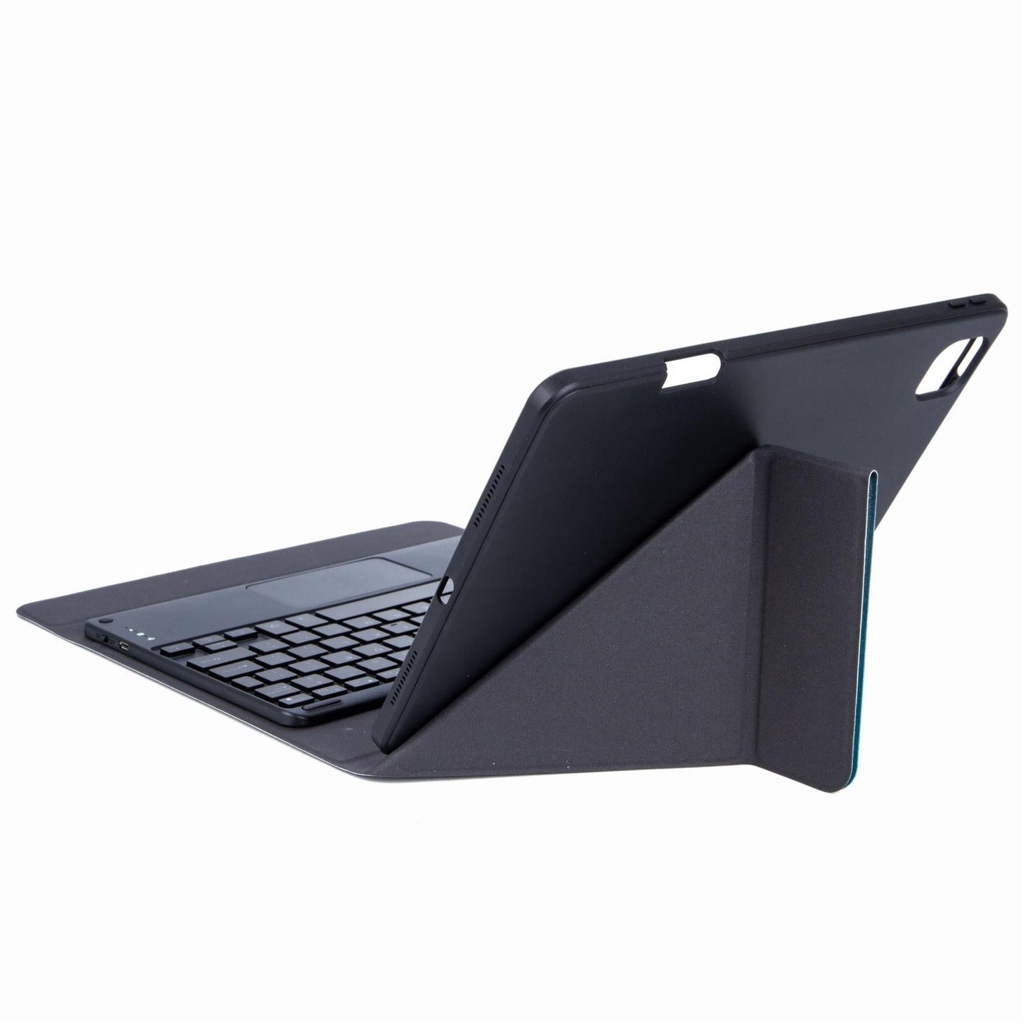 Bluetooth Keyboard Leather Case For Ipad 9.7 2018 / 2017 With Three-Fold Holder - Purple