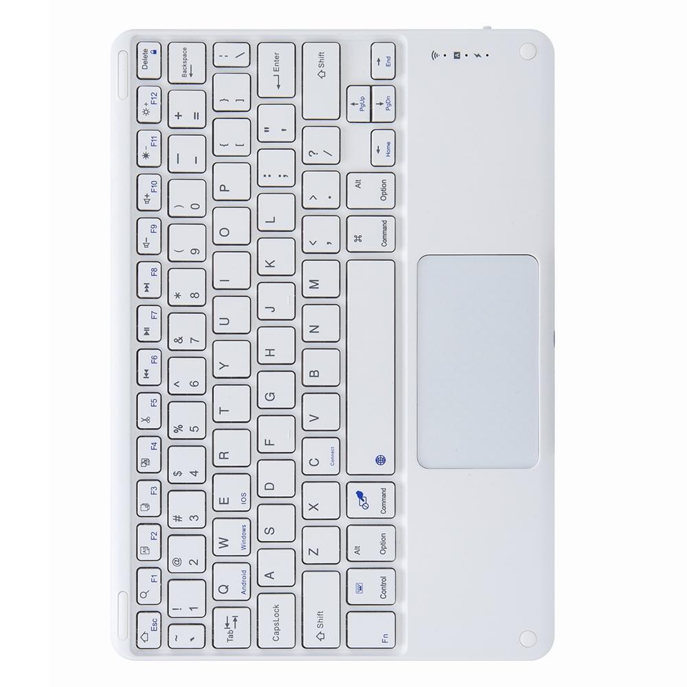Bluetooth Keyboard Leather Case For Ipad 9.7 2018 / 2017 With Three-Fold Holder - Purple