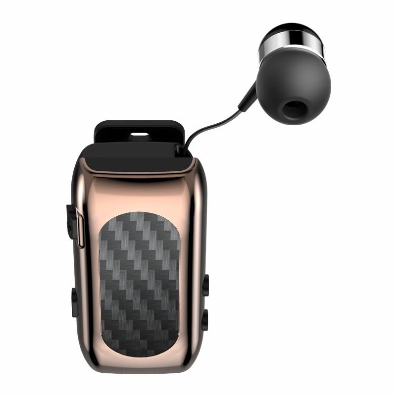 Carbon Brazing Bluetooth Earphones with Noise Reduction - Gold
