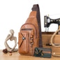 Large Capacity Waterproof Chest Bag With Phone Holder - Yellow Brown