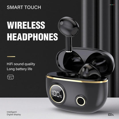 Waterproof 9d Stereo Bluetooth Earphones with Charging Case - Pink