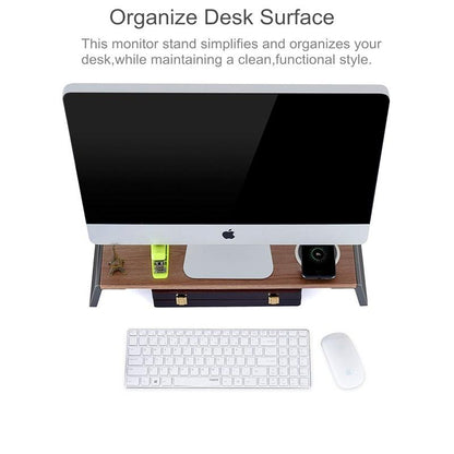 Metal Feet Monitor Stand for Imac Macbook Lcd Printer - Black