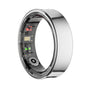 Smart Ring With Heart Rate Blood Oxygen Sleep Monitoring & Sports Modes - Size 10 - Silver