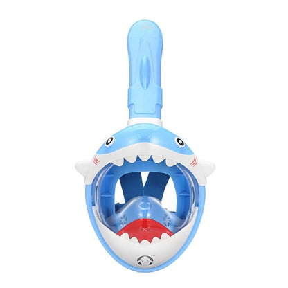Full Dry Cartoon Kids Diving Mask for Snorkeling - Shark Pink