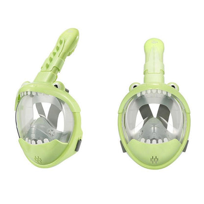 Full Dry Cartoon Kids Diving Mask for Snorkeling - Shark Pink