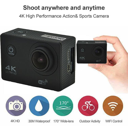 Waterproof 4k Action Camera for Cycling and Diving - Pink