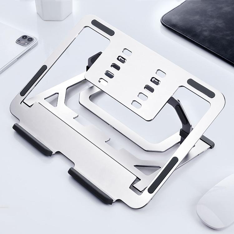 Foldable Aluminum Laptop Stand for Desktop Cooling - Rose Gold