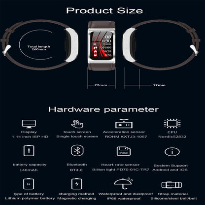 Waterproof Smart Watch With Heart Rate And Sleep Monitoring - Blue