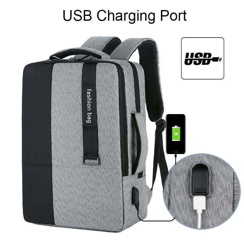 Large-Capacity Laptop Backpack With Usb Charging - Ideal For Business Commuters - Black