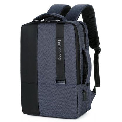 Large-Capacity Laptop Backpack With Usb Charging - Ideal For Business Commuters - Black