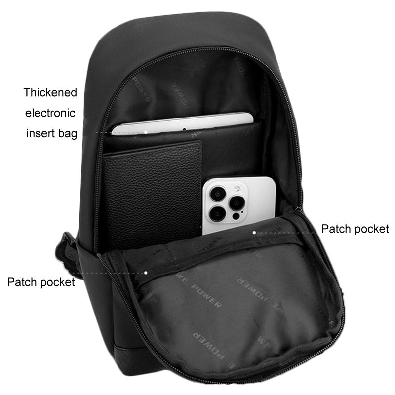 Waterproof Men Chest Bag Multifunctional Shoulder Crossbody For Riding And Casual Use - Dark Blue