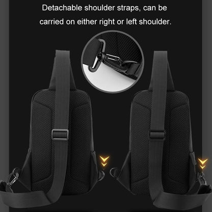 Waterproof Men Chest Bag Multifunctional Shoulder Crossbody For Riding And Casual Use - Dark Blue