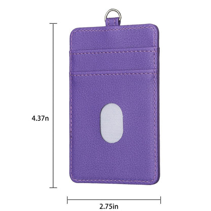 Vertical Id Card Bag & Lanyard - Blue