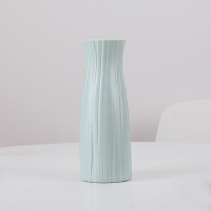 Versatile Plastic Vase For Home Decor And Flower Arrangements - Blue