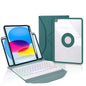 Bluetooth Keyboard Leather Tablet Case With Pen Slot And Backlight - Green