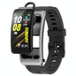 1.14 Inch Silicone Band Earphone Detachable Life Waterproof Smart Watch Support Bluetooth Call - Black Silver