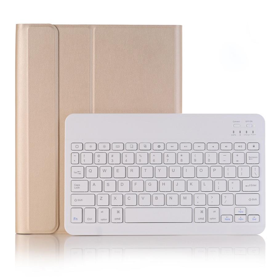 Bluetooth Keyboard Leather Tablet Case For Ipad Air 3 / Pro 10.5 / 10.2 - Detachable - Rose Gold