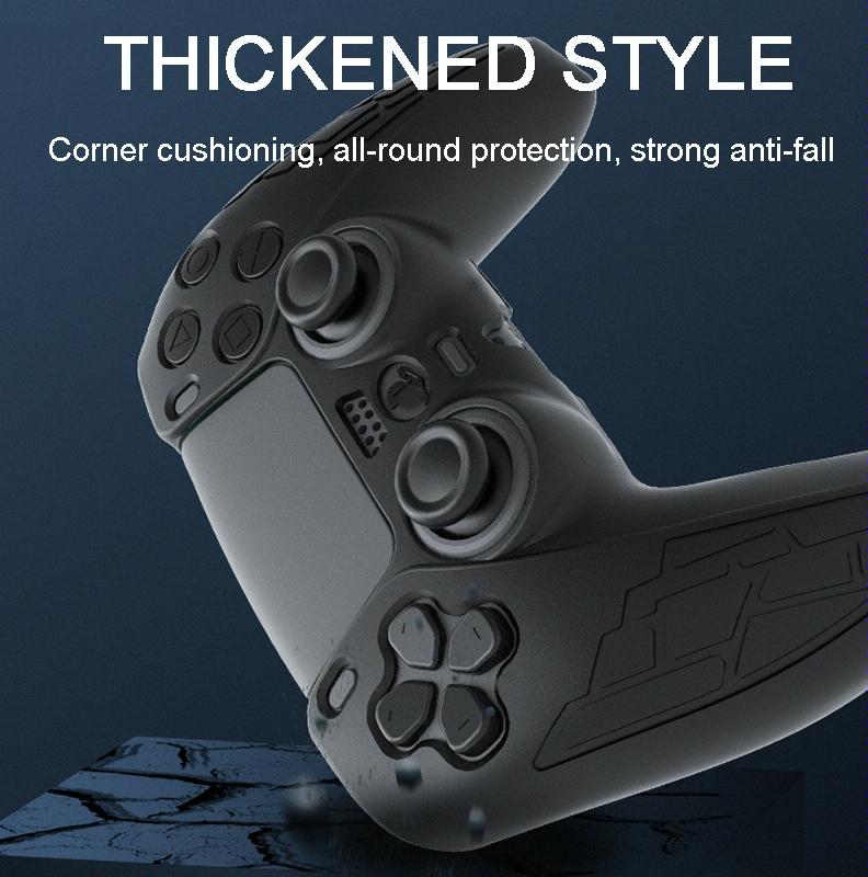 Thickened Non-slip Silicone Case for Ps5 Gamepad - Protective Cover - Blue