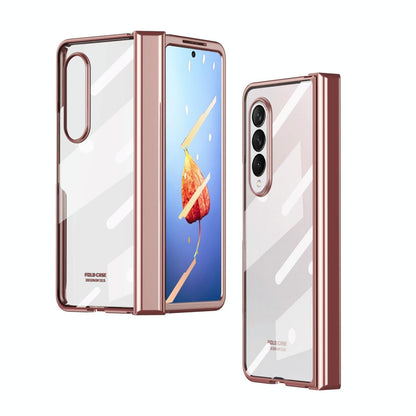 For Samsung Galaxy z Fold4 5G Samsung Galaxy z Fold4 Full Body Electroplating Hinge Case - Integrated Design - Silver