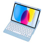 360 Rotation Bluetooth Keyboard Leather Case For Ipad 10.9 2022 - Blue