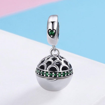 925 Sterling Silver Surprise Love Pendant For Diy Bracelets & Necklaces - Blue