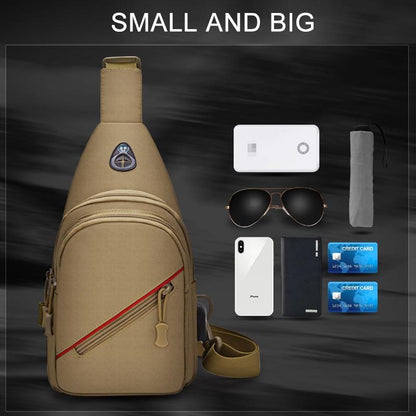 Men Oxford Cloth Crossbody Chest Bag Outdoor Leisure Single Shoulder Bag - Au Digital