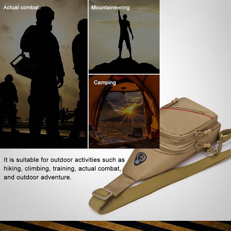 Men Oxford Cloth Crossbody Chest Bag Outdoor Leisure Single Shoulder Bag - Au Digital