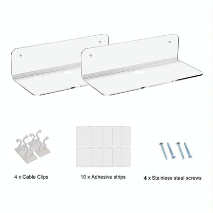 Set of 2 Wall Mounts for Speakers and Surveillance Cameras - White