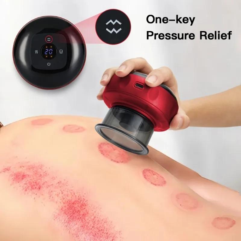 12-Speed Cupping Massager Set With 3 Cups - Black