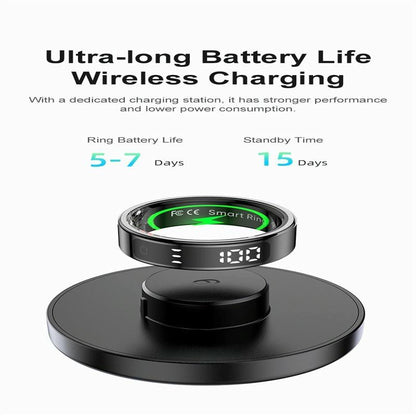 12 Size R11 Smart Ring Heart Rate Oxygen Sleep Sports - Silver